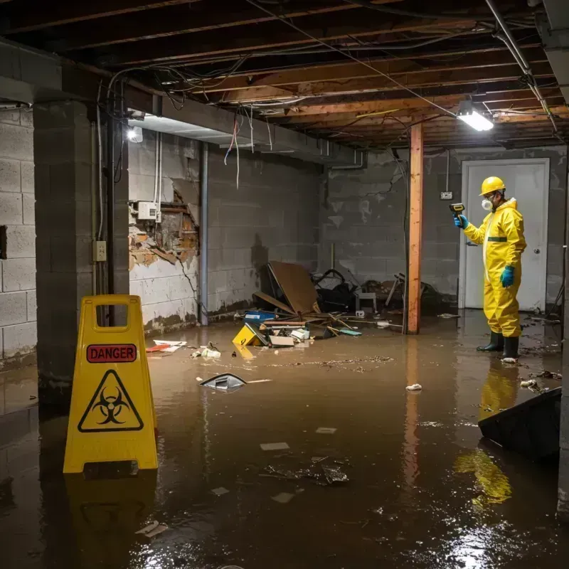 Flooded Basement Electrical Hazard in Bardonia, NY Property